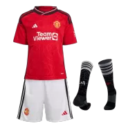 Kid's Manchester United Home Jerseys Full Kit 2023/24 - thejerseys