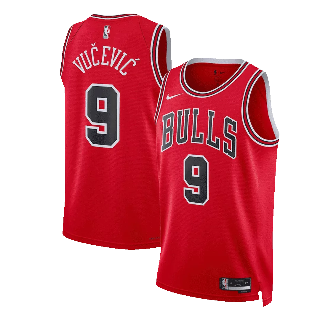 Men's Chicago Bulls Nikola Vucevic #9 Red Swingman Jersey 2022/23 - Icon Edition