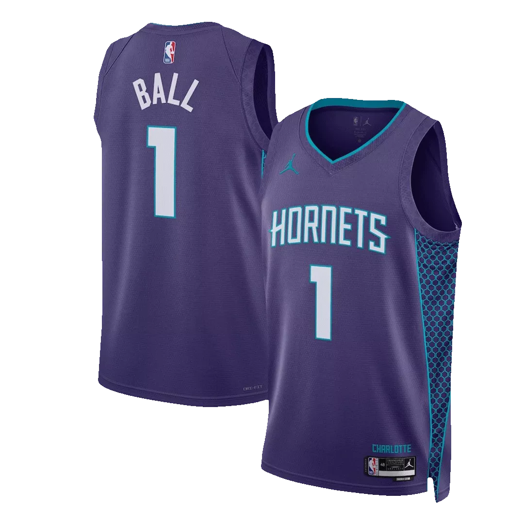 Men's Charlotte Hornets LaMelo Ball #1 Purple Swingman Jersey 2022/23 - Statement Edition - thejerseys