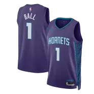 Charlotte Hornets LaMelo Ball #1 Jordan Purple 2022/23 Swingman NBA Jersey - Statement Edition - thejerseys