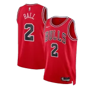 Men's Chicago Bulls Lonzo Ball #2 Red Swingman Jersey 2022/23 - Icon Edition - thejerseys