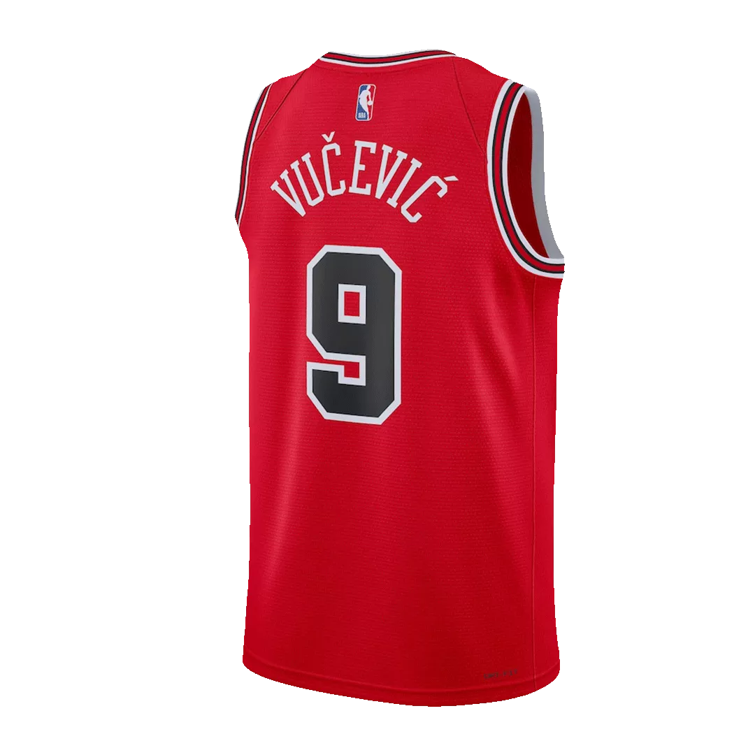 Men's Chicago Bulls Nikola Vucevic #9 Red Swingman Jersey 2022/23 - Icon Edition - thejerseys