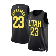 Men's Utah Jazz Lauri Markkanen #23 Black Swingman Jersey 2022/23 - Statement Edition - thejerseys