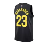 Men's Utah Jazz Lauri Markkanen #23 Black Swingman Jersey 2022/23 - Statement Edition - thejerseys