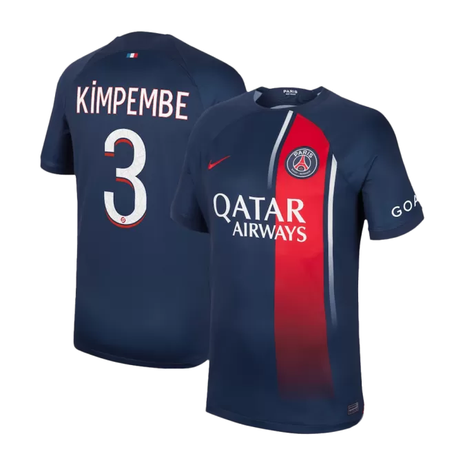 Men's PSG KIMPEMBE #3 Home Soccer Jersey 2023/24 - thejerseys
