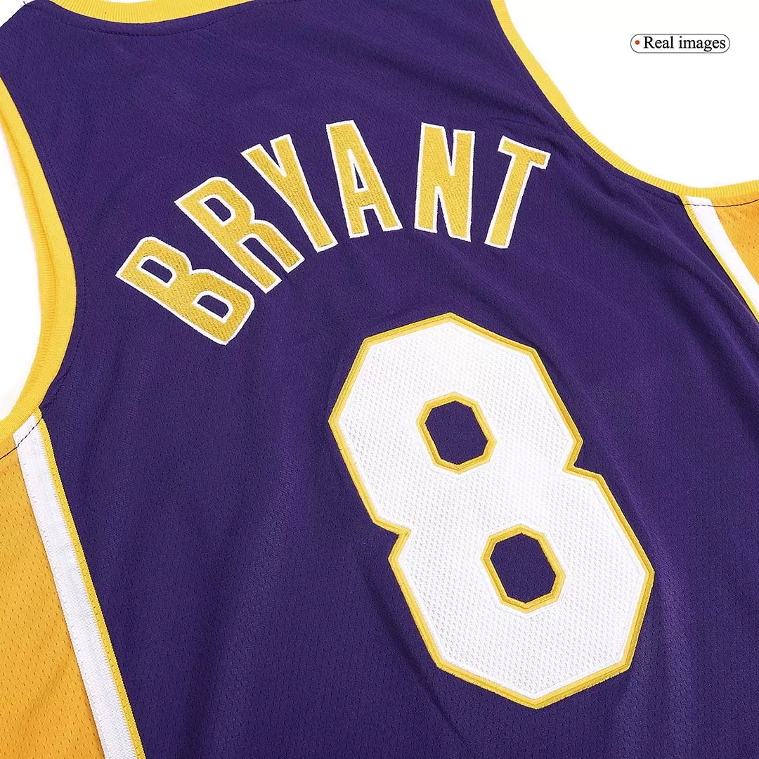 Men's Los Angeles Lakers Kobe Bryant #8 Purple Hardwood Classics Jersey 00-01 - thejerseys