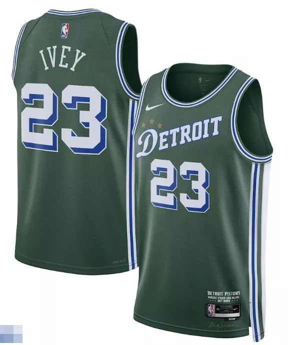 Men's Detroit Pistons Jaden Ivey #23 Green Swingman Jersey 2022/23 - Icon Edition - thejerseys