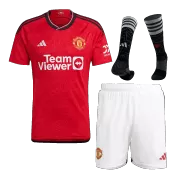 Men's Manchester United Home Jersey Full Kit 2023/24 - Player Version - thejerseys