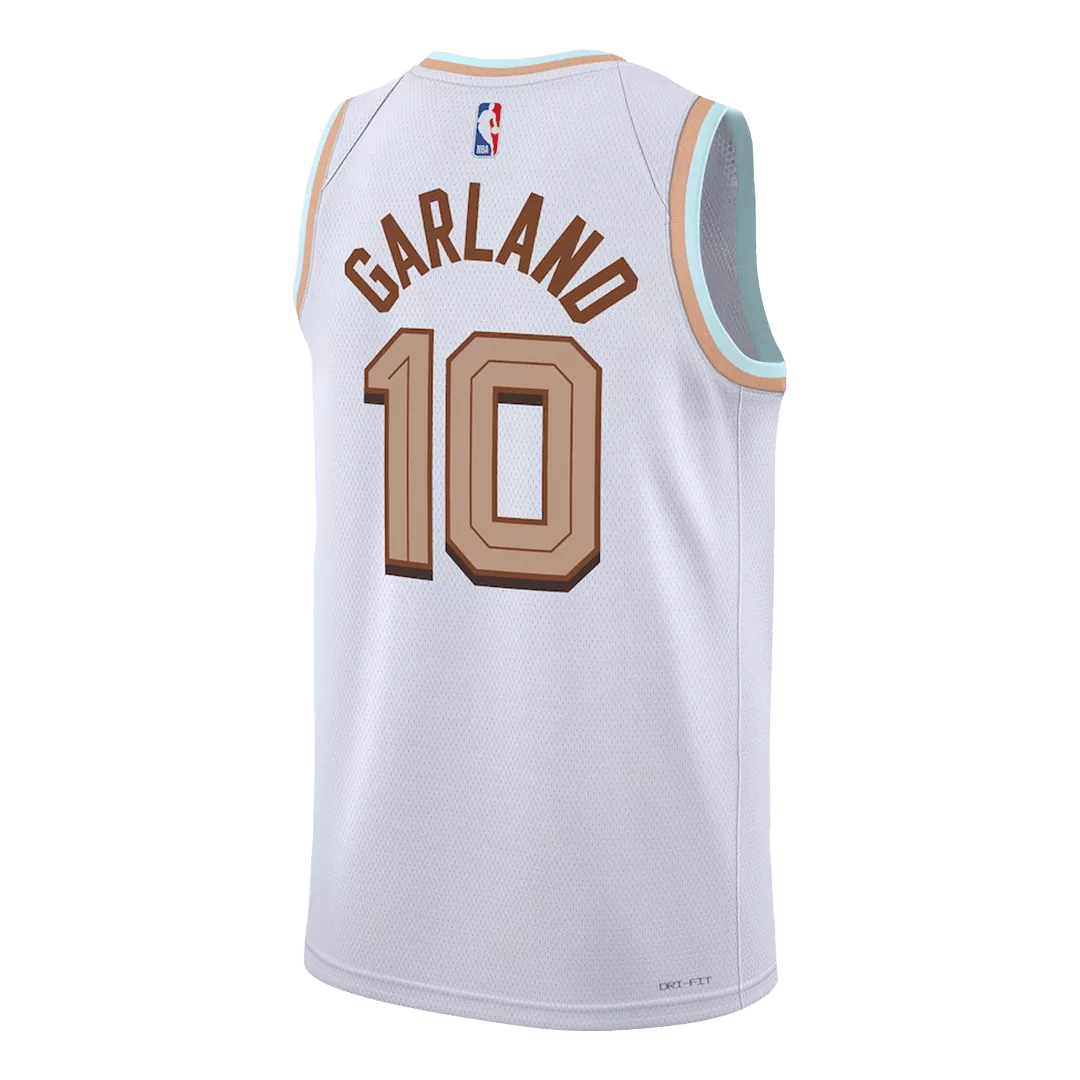Men's Cleveland Cavaliers GARLAND #10 White Swingman Jersey 2022/23 - City Edition - thejerseys