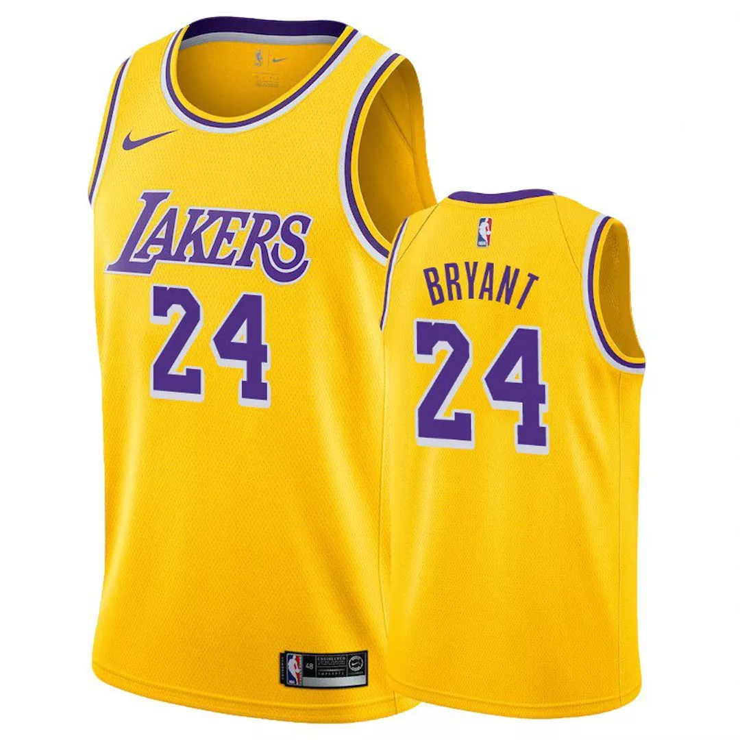 Youth Los Angeles Lakers Kobe Bryant #24 Gold Swingman Jersey 2021/22 - Icon Edition