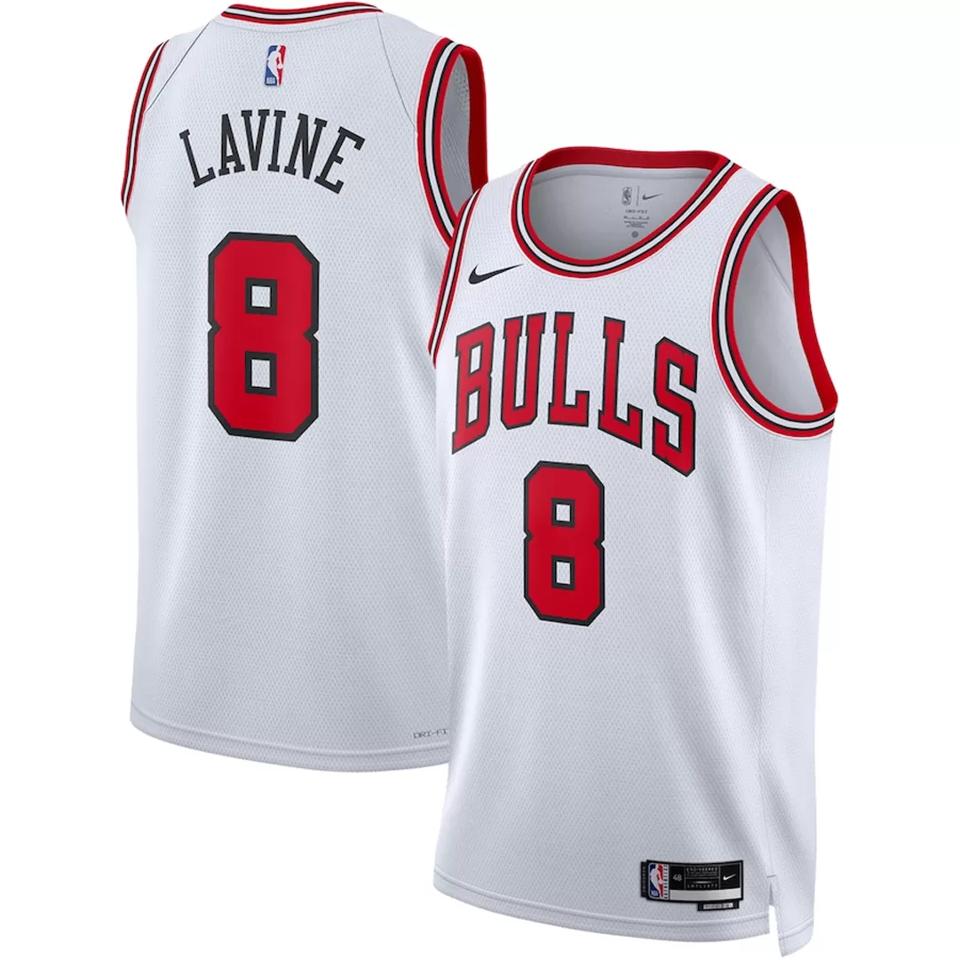 Men's Chicago Bulls Zack Lavine #8 Red Jersey