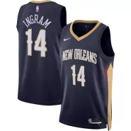 New Orleans Pelicans Brandon Ingram #14 Nike Navy 2022/23 Swingman NBA Jersey - Icon Edition - thejerseys