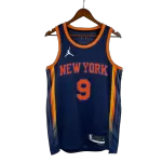 Men's New York Knicks RJ Barrett #9 Navy Swingman Jersey 2022/23 - Statement Edition - thejerseys