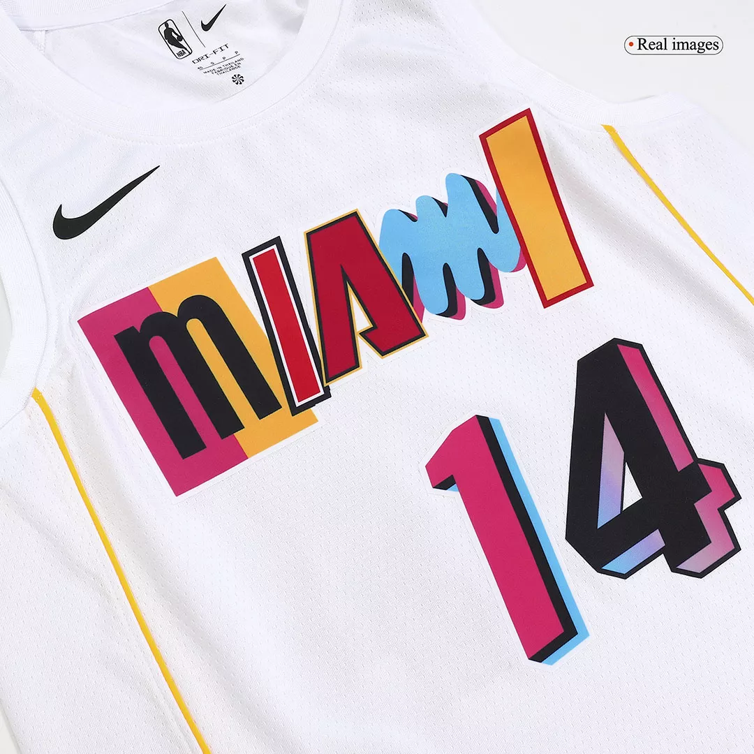 Men's Miami Heat Tyler Herro #14 White Swingman Jersey 22/23 - City Edition - thejerseys
