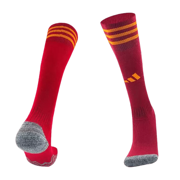 Roma Home Soccer Socks 2023/24 For Adults - thejerseys