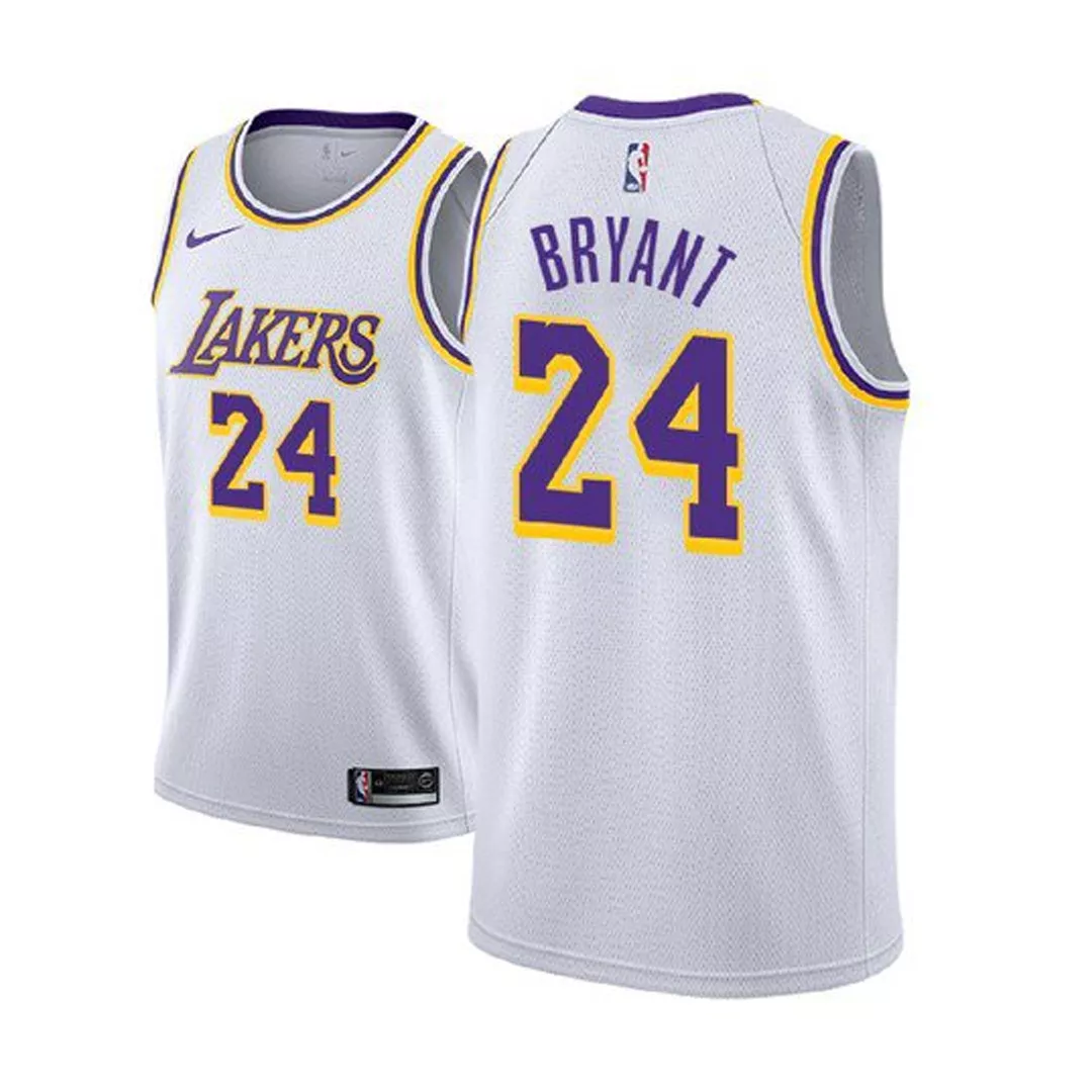 Youth Los Angeles Lakers Kobe Bryant #24 White Swingman Jersey - Association Edition
