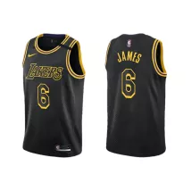 Youth Los Angeles Lakers LeBron James #6 Black Swingman Jersey - thejerseys