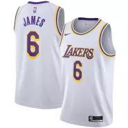 Youth Los Angeles Lakers LeBron James #6 White Swingman Jersey 2022/23 - Association Edition - thejerseys