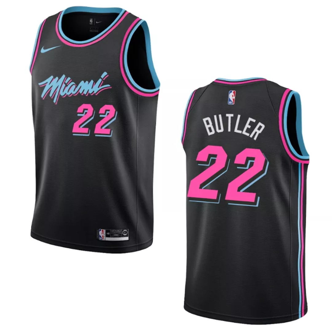 Youth Miami Heat Jimmy Butler #22 Black Swingman Jersey 2020 - City Edition
