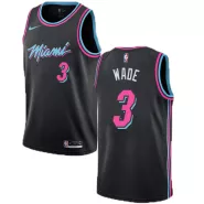 Youth Miami Heat Dwyane Wade #3 Black Swingman Jersey - City Edition - thejerseys