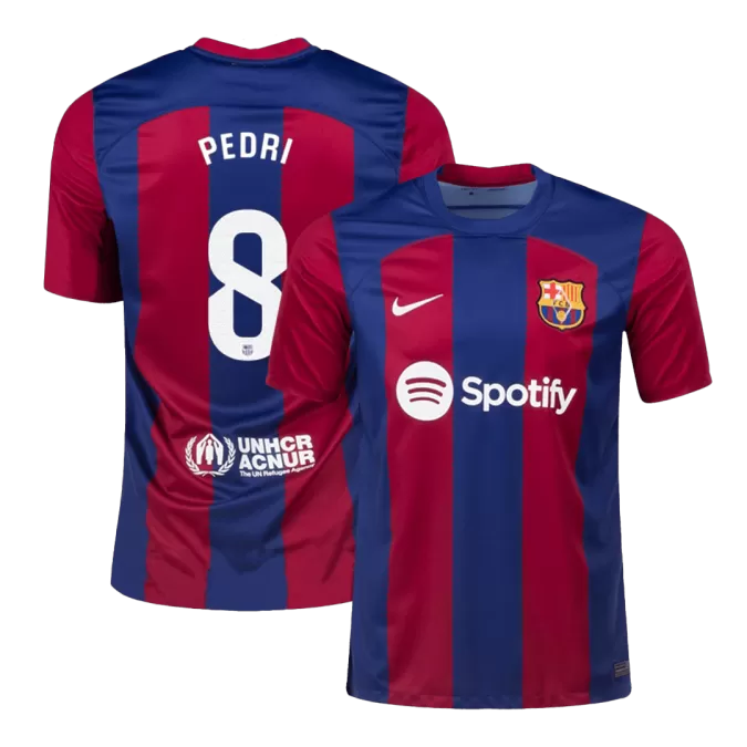 Men's Barcelona PEDRI #8 Home Soccer Jersey 2023/24 - Fans Version - thejerseys