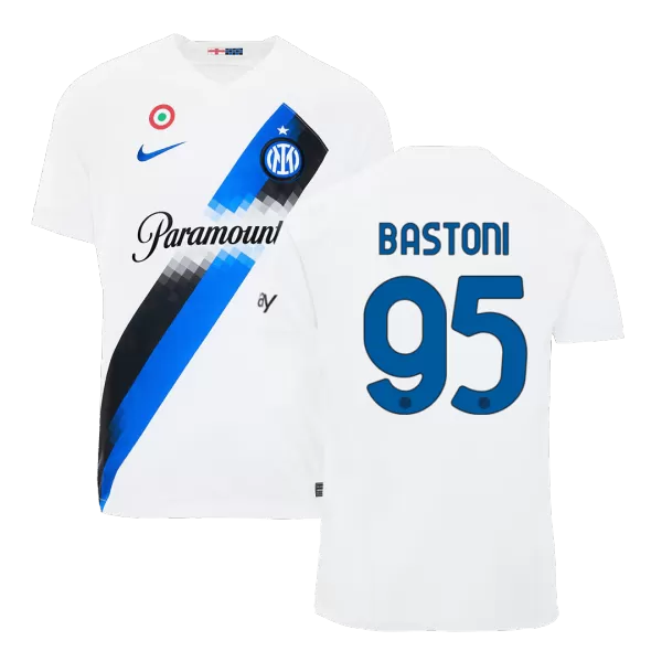 Men's Inter Milan BASTONI #95 Away Soccer Jersey 2023/24 - Fans Version - thejerseys