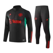 Kid's Manchester United Zipper Black Tracksuit 2023/24 - thejerseys