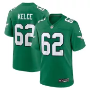 Men Philadelphia Eagles Kelce #62 Nike Green Game Jersey - thejerseys