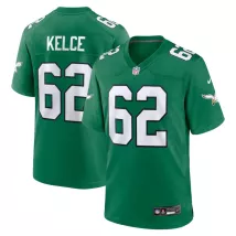Men Philadelphia Eagles Kelce #62 Nike Green Game Jersey - thejerseys