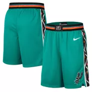 Men's San Antonio Spurs Nike Turquoise City Edition Swingman Shorts 2022/23 - thejerseys