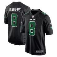 Men's New York Jets Aaron Rodgers #8 Black Fashion Game Jersey - thejerseys