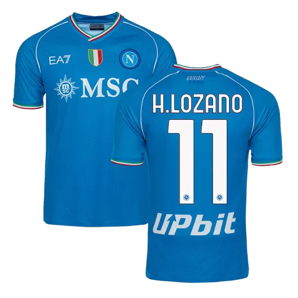 Men's Napoli H.LOZANO #11 Home Soccer Jersey 2023/24 - thejerseys