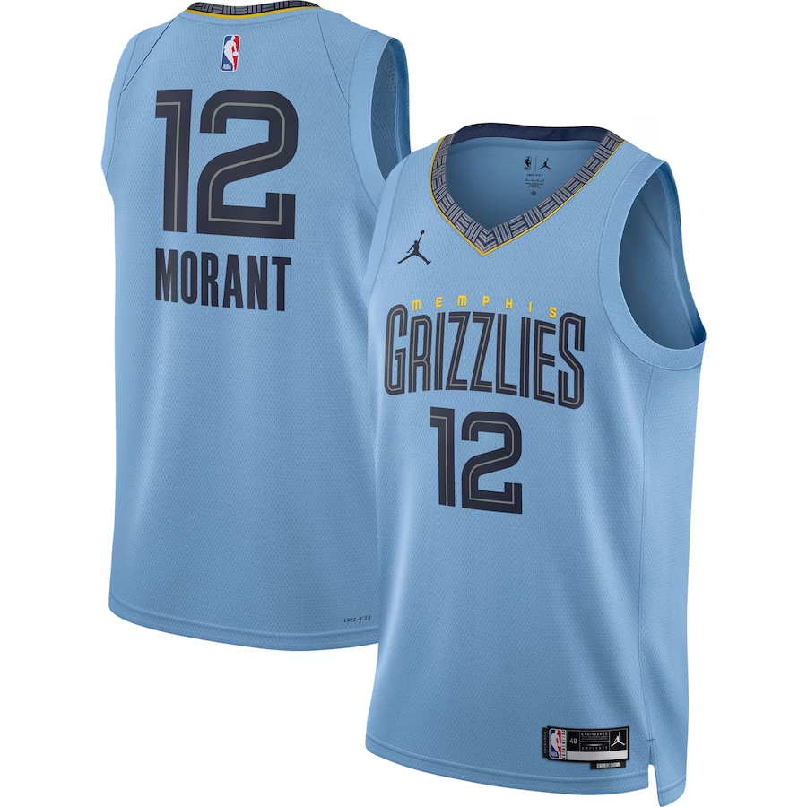 Men's Nike Light Blue Memphis Grizzlies Authentic Showtime