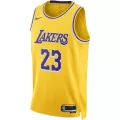 Men's Los Angeles Lakers LeBron James #23 Yellow Swingman Jersey 2022/23 - Association Edition - thejerseys