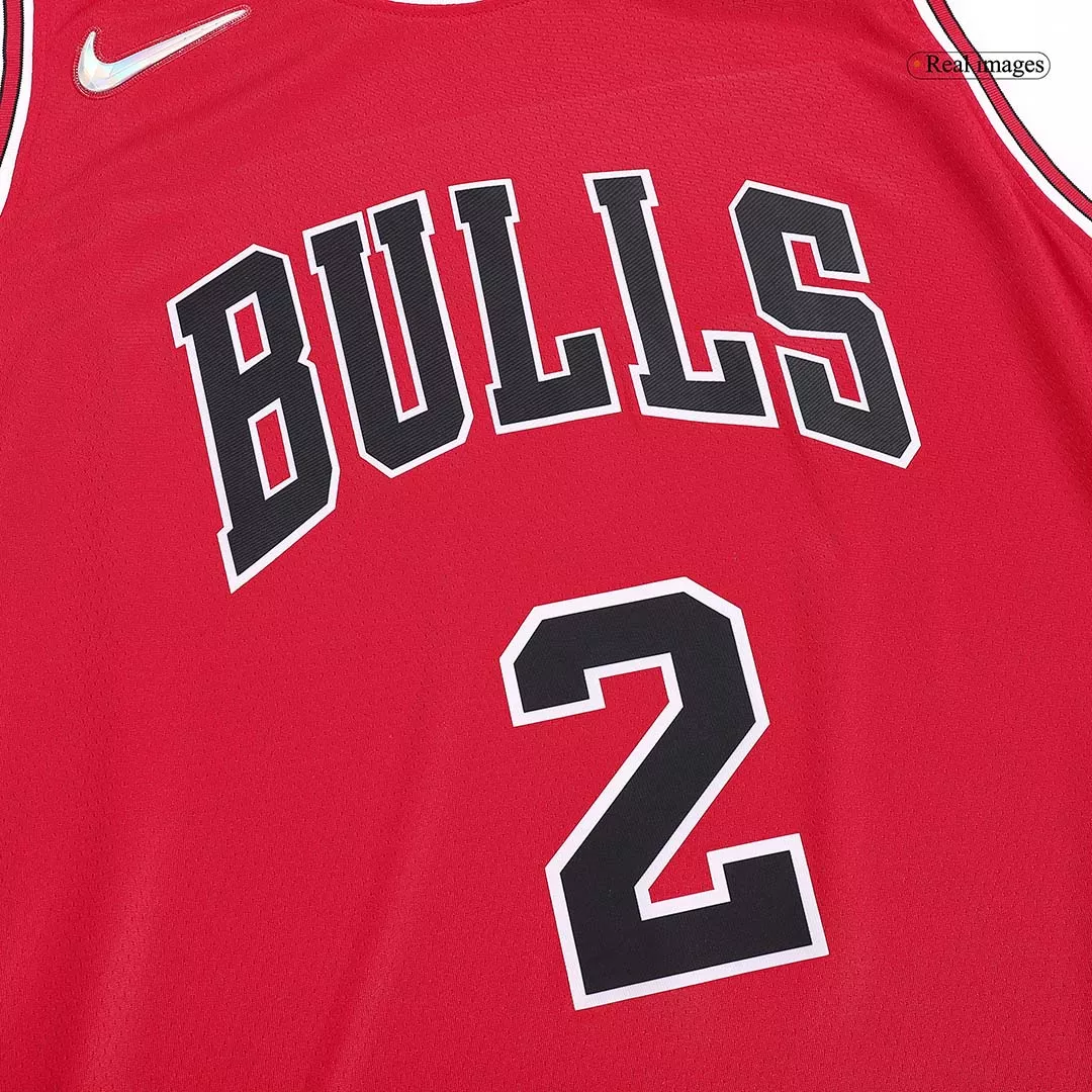 Men's Chicago Bulls Lonzo Ball #2 Red Swingman Jersey 2021 - Icon Edition - thejerseys