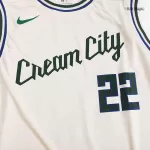 Men's Milwaukee Bucks Khris Middleton #22 Cream Swingman Jersey - City Edition - thejerseys