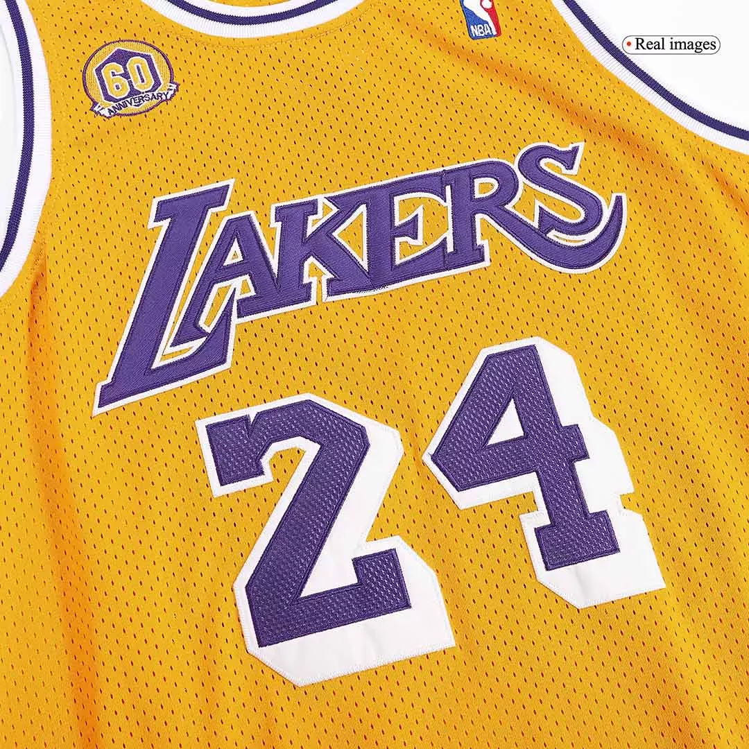 Men's Los Angeles Lakers Bryant #24 Yellow Hardwood Classics Jersey 2007/08 - thejerseys