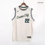 Men's Milwaukee Bucks Khris Middleton #22 Cream Swingman Jersey - City Edition - thejerseys