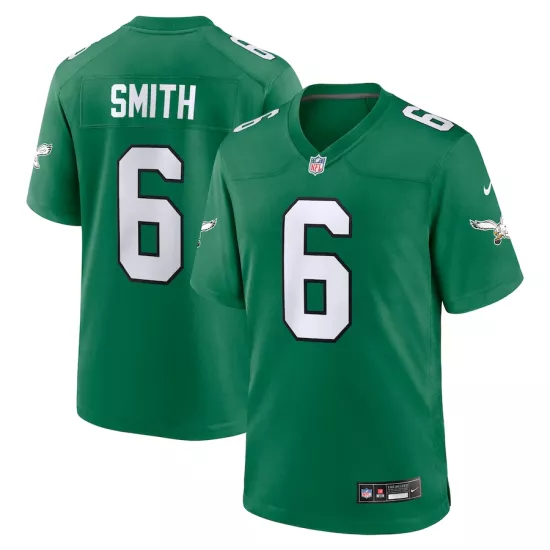 Men Philadelphia Eagles DeVonta Smith #6 Green Game Jersey - thejerseys
