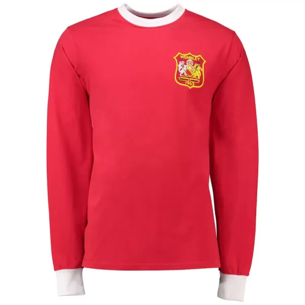 Classic Manchester United Home Long Sleeve Jersey 1963 - thejerseys
