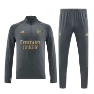 Arsenal 1/4 Zip Gray Tracksuit Kit(Top+Pants) 2023/24 for Adults - thejerseys