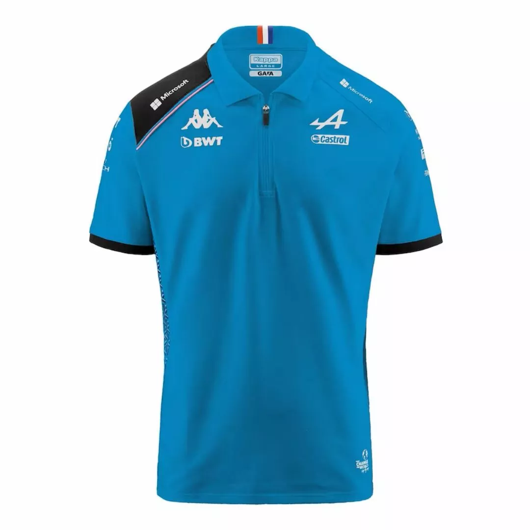 BWT Alpine F1 Team Polo Shirt Blue 2023 - thejerseys