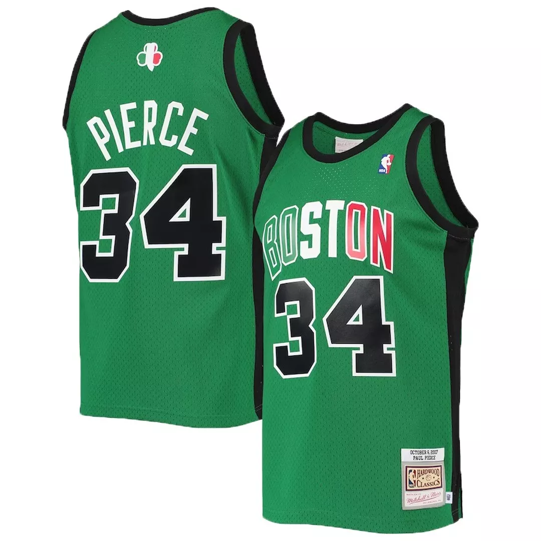 Men's Boston Celtics Paul Pierce #34 Green Hardwood Classics Jersey 07-08