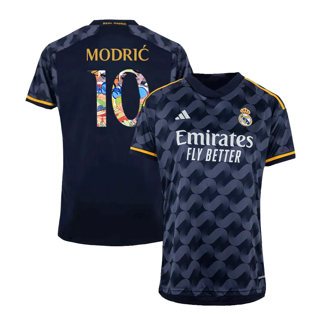 Men's Real Madrid MODRIĆ #10 Away Soccer Jersey 2023/24 - Sen2 Font