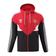 Manchester United Red&Black Hoodie Windbreaker Jacket For Adults - thejerseys