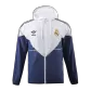 Real Madrid White&Navy Hoodie Windbreaker Jacket 2023/24 For Adults - thejerseys