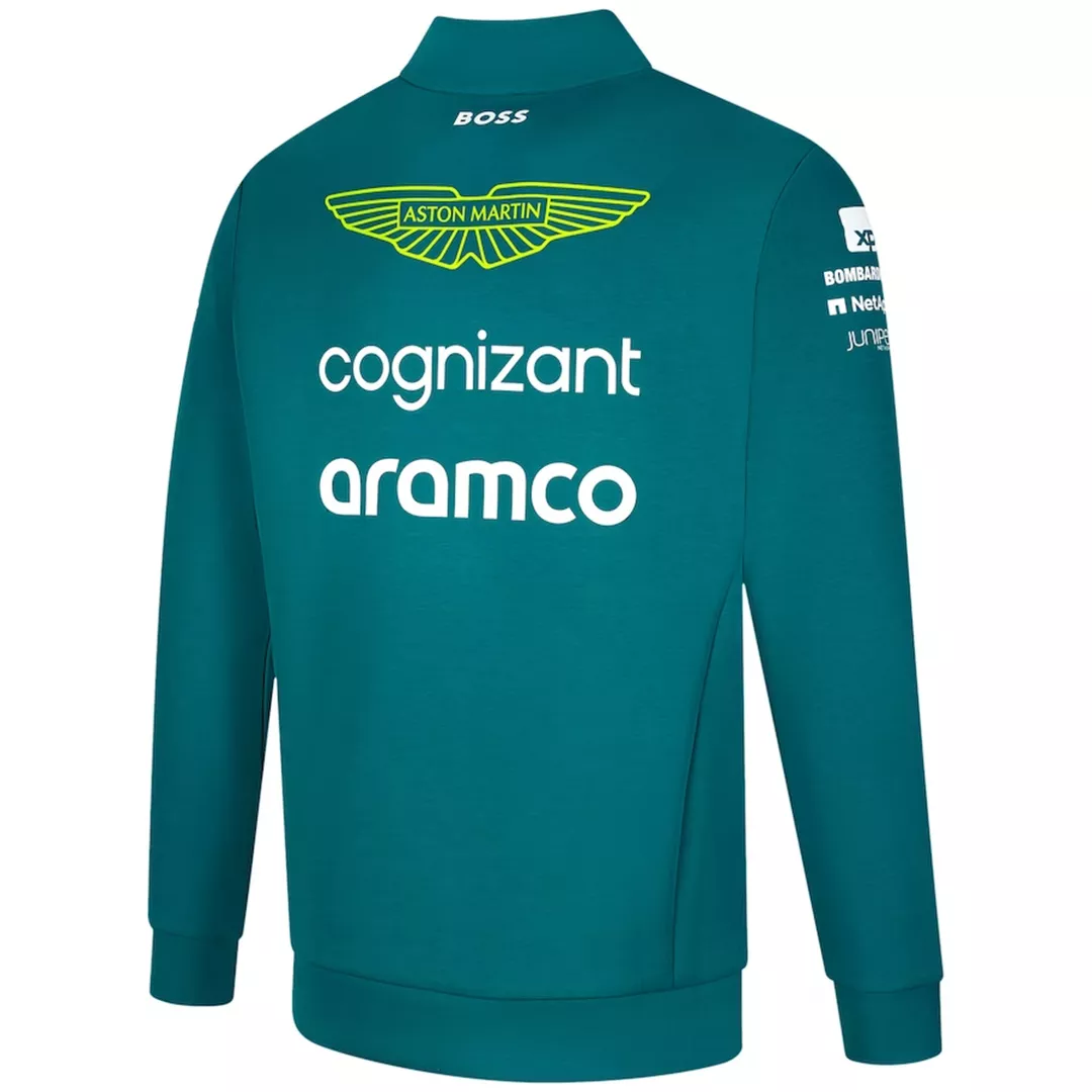 Aston Martin Aramco Cognizant F1 Racing Team 1/2 Zip Sweat 2023 - thejerseys