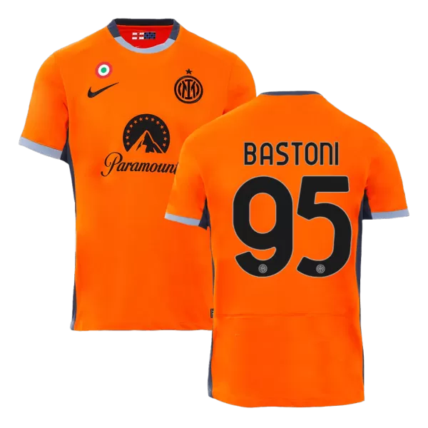 Men's Inter Milan BASTONI #95 Third Away Soccer Jersey 2023/24 - Fans Version - thejerseys