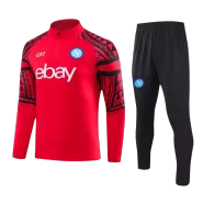 Napoli 1/4 Zip Red Tracksuit Kit(Top+Pants) 2023/24 for Adults - thejerseys