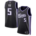 Men's Sacramento Kings De'Aaron Fox #5 Black Swingman Jersey 2023/24 - Icon Edition - thejerseys